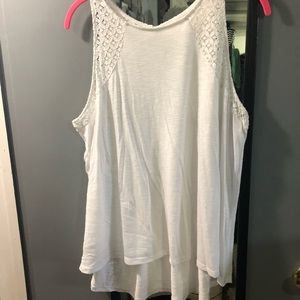 White and lace tank top